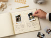 Engraved Premium Photo Guest Book (Design 2) - Wooden Floral Wedding Guest Album, Bridal Shower Photo Memory Book for Instax Mini Photos