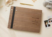 Engraved Premium Photo Guest Book (Design 1) - Wooden Minimal Wedding Guest Book for Photos of Guests, Personalized Keepsake Photo Album