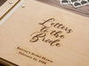 Engraved Premium Photo Guest Book (Design 3) - Wooden Personalized Letters to the Bride Keepsake, Bridal Shower Bachelorette Instax Album