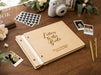 Engraved Premium Photo Guest Book (Design 3) - Wooden Personalized Letters to the Bride Keepsake, Bridal Shower Bachelorette Instax Album