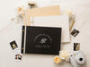 Wooden Luxe Photo Guest Book (D2) - Customized Leaf & Floral Design Wedding Keepsake Memory Album with Instax Polaroid Layout Lined Pages