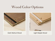 Engraved Premium Photo Guest Book (Design 2) - Wooden Floral Wedding Guest Album, Bridal Shower Photo Memory Book for Instax Mini Photos