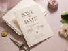 Printed Deckled Edge Save-the-Date Cards (D2) - 5x7 Custom Wedding Stationary Raw Edge on Thick Cotton Paper, w/ Optional A7 Envelopes