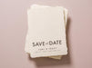 Printed Deckle Edge Save-the-Date Cards (D6) - 5x7 Custom wedding save the date stationary raw edge on thick cotton paper optional envelopes