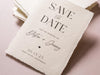 Printed Deckled Edge Save-the-Date Cards (D2) - 5x7 Custom Wedding Stationary Raw Edge on Thick Cotton Paper, w/ Optional A7 Envelopes