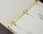 Officiant 3 Ring Linen Binder - Refillable Wedding Ceremony Binder, Personalized Officiant Book, Pastor & Celebrant Gift, Script Organizer