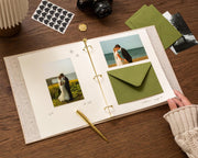 Wedding 3 Ring Linen Binder (D4) - Personalized Wedding Guest Book Alternative Refillable Bridal Planner Memento Optional 4x6 Envelope (20x)
