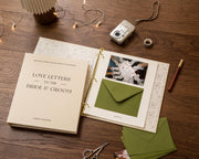 Letters to the Bride & Groom Scrapbook Binder w/ 20 Pages (D4) - Wedding Guestbook Keepsake Photos Marriage Memory Newlywed Engagement Gift