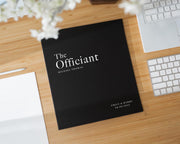 Officiant 3 Ring Linen Binder - Refillable Wedding Ceremony Binder, Personalized Officiant Book, Pastor & Celebrant Gift, Script Organizer