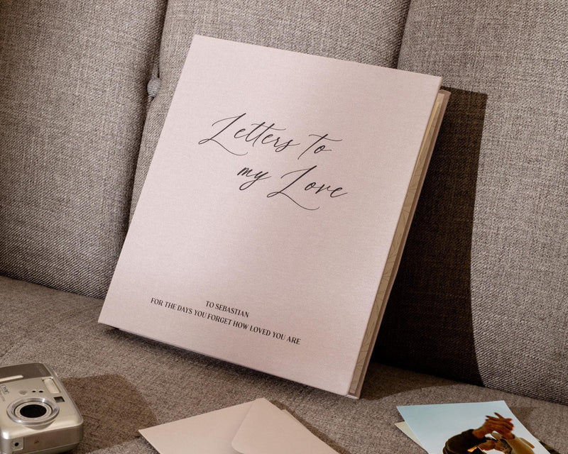 Letters to my Love Scrapbook Binder w/ 20 Pages - Keepsake Book Love Letters Envelopes Anniversary Gift Relationship Memory Photos & Notes