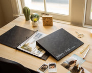 Wedding Photo Album Binder - Personalized Leather or Velvet Photo Album for Bridal Shower Engagement Party Memory Keepsake