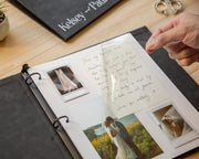 Wedding Photo Album Binder - Personalized Leather or Velvet Photo Album for Bridal Shower Engagement Party Memory Keepsake