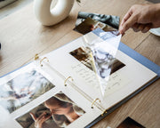 Linen Photo Album Binder (D8) - Custom Wedding Wishes Book Interactive Instax Peel-and-stick Photo Guestbook Memory Keepsake