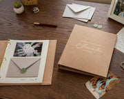 Foil Letters to the Bride Binder (D5) - Velvet or Leather Album Gold Silver Font Bridal Shower Wedding Guestbook w/ Layout Pages & Envelopes