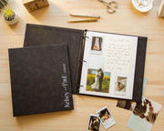 Wedding Photo Album Binder - Personalized Leather or Velvet Photo Album for Bridal Shower Engagement Party Memory Keepsake