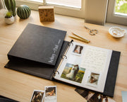 Wedding Photo Album Binder - Personalized Leather or Velvet Photo Album for Bridal Shower Engagement Party Memory Keepsake