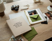 Letters & Memories Linen Binder - Custom Scrapbook Album Best Friend Daughter Birthday Surprise Bridal Shower Photo Signing Guest Book Gift