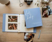 Dear Baby Linen Photo Album Binder - Memory Book for Photos Letters Scrapbook Gift Keepsake Kids Children Son Daughter from Mom Dad Family