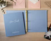 Dear Bride Scrapbook Binder w/ 20 Pages (D2) - Letters to the Bride-to-be Personalized Linen Bridal Shower Guest Book Kit Best Friend Gifts
