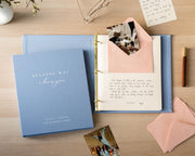 Reasons Why I Love You Scrapbook Binder w/ 20 Pages - Romantic Love Notes Photos Couple Envelopes Keepsake Book, Meaningful Anniversary Gift
