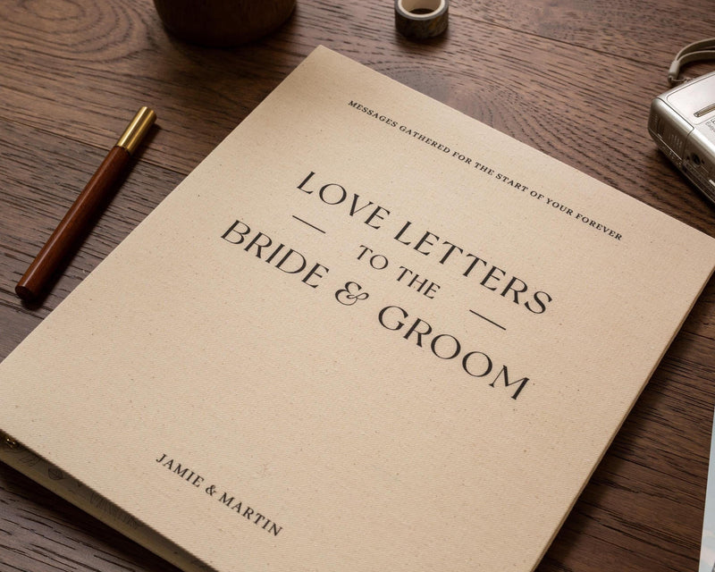 Letters to the Bride & Groom Scrapbook Binder w/ 20 Pages (D4) - Wedding Guestbook Keepsake Photos Marriage Memory Newlywed Engagement Gift