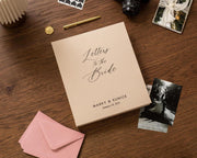 Letters to the Bride Scrapbook Binder - Custom Linen Bachelorette Bridal Shower Linen Guestbook Wedding Keepsake Gift Optional 4x6 Envelopes