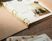 Personalized Holiday Binder w/ Foil Text - Custom Christmas Photo Album, Velvet Family Memory Book