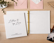 Letters to my Love Scrapbook Binder w/ 20 Pages - Keepsake Book Love Letters Envelopes Anniversary Gift Relationship Memory Photos & Notes