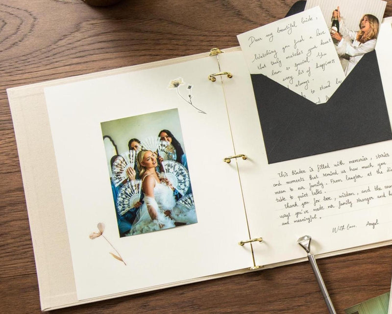 Letters to my Love Scrapbook Binder w/ 20 Pages - Keepsake Book Love Letters Envelopes Anniversary Gift Relationship Memory Photos & Notes