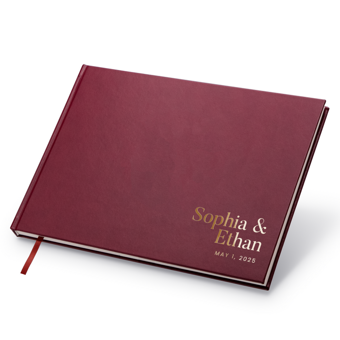 Custom Foil Personalized Guest Book - Style F10