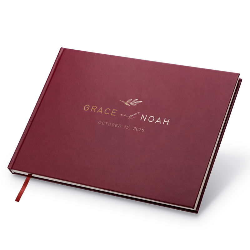 Custom Foil Personalized Guest Book - Style F11