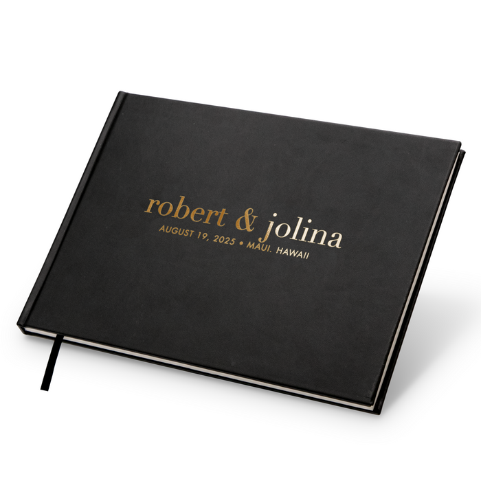 Custom Foil Personalized Guest Book - Style F9