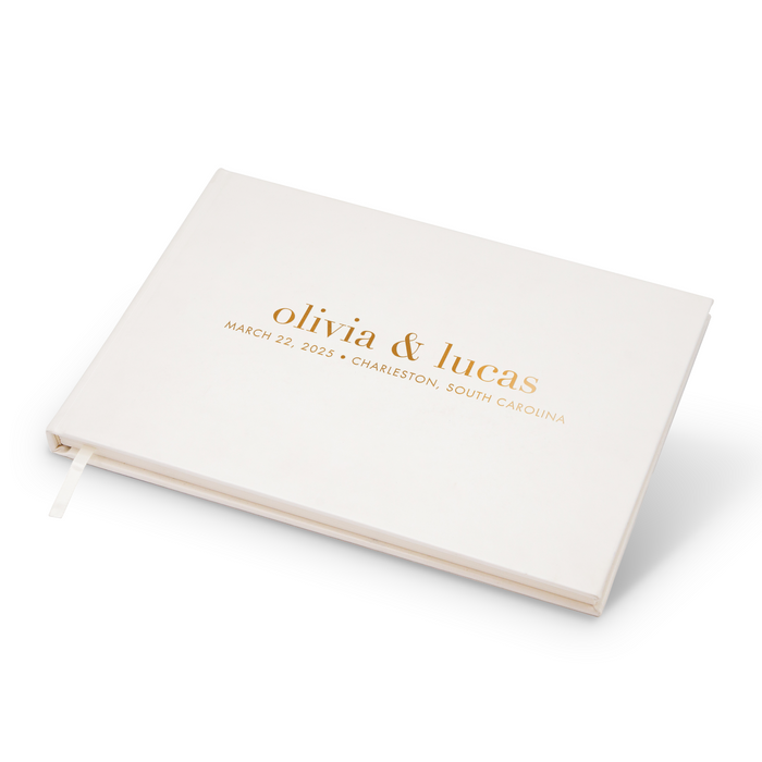 Custom Foil Personalized Guest Book - Style F9