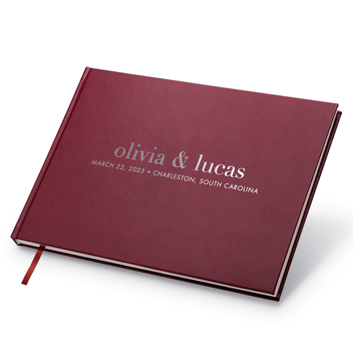 Custom Foil Personalized Guest Book - Style F9