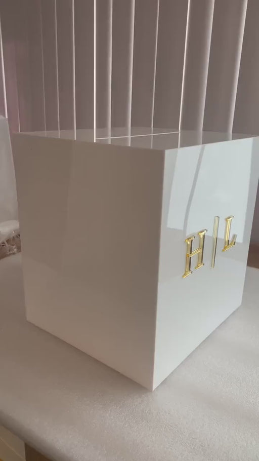 Acrylic Wedding Card Box - Custom Wedding Envelope Box with Lock, Personalized Wedding Decor, Memory Box for Gifts, Money Box