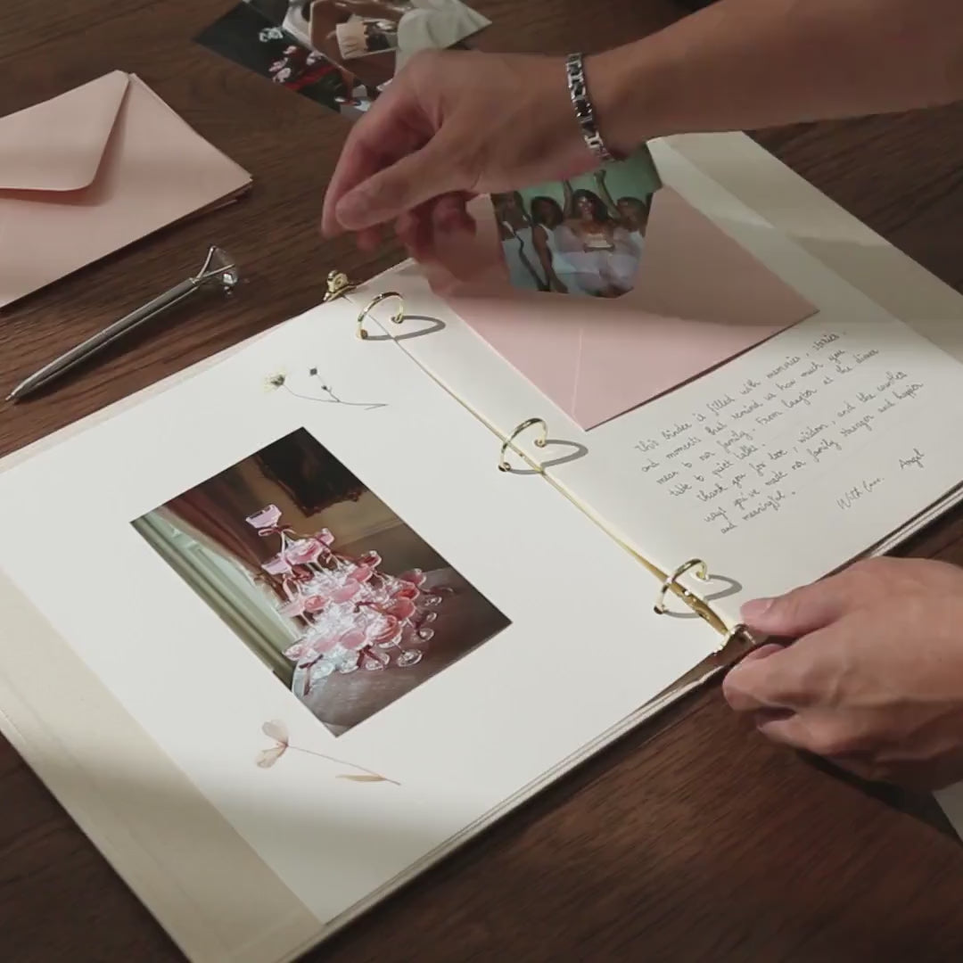 Reasons Why I Love You Scrapbook Binder - Romantic Love Notes Photos Couple Envelopes Keepsake Book, Meaningful Anniversary Gift