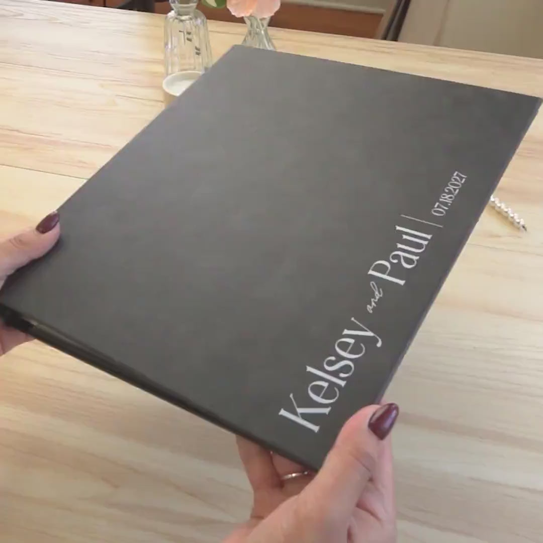 Wedding Photo Album Binder - Personalized Leather or Velvet Photo Album for Bridal Shower Engagement Party Memory Keepsake